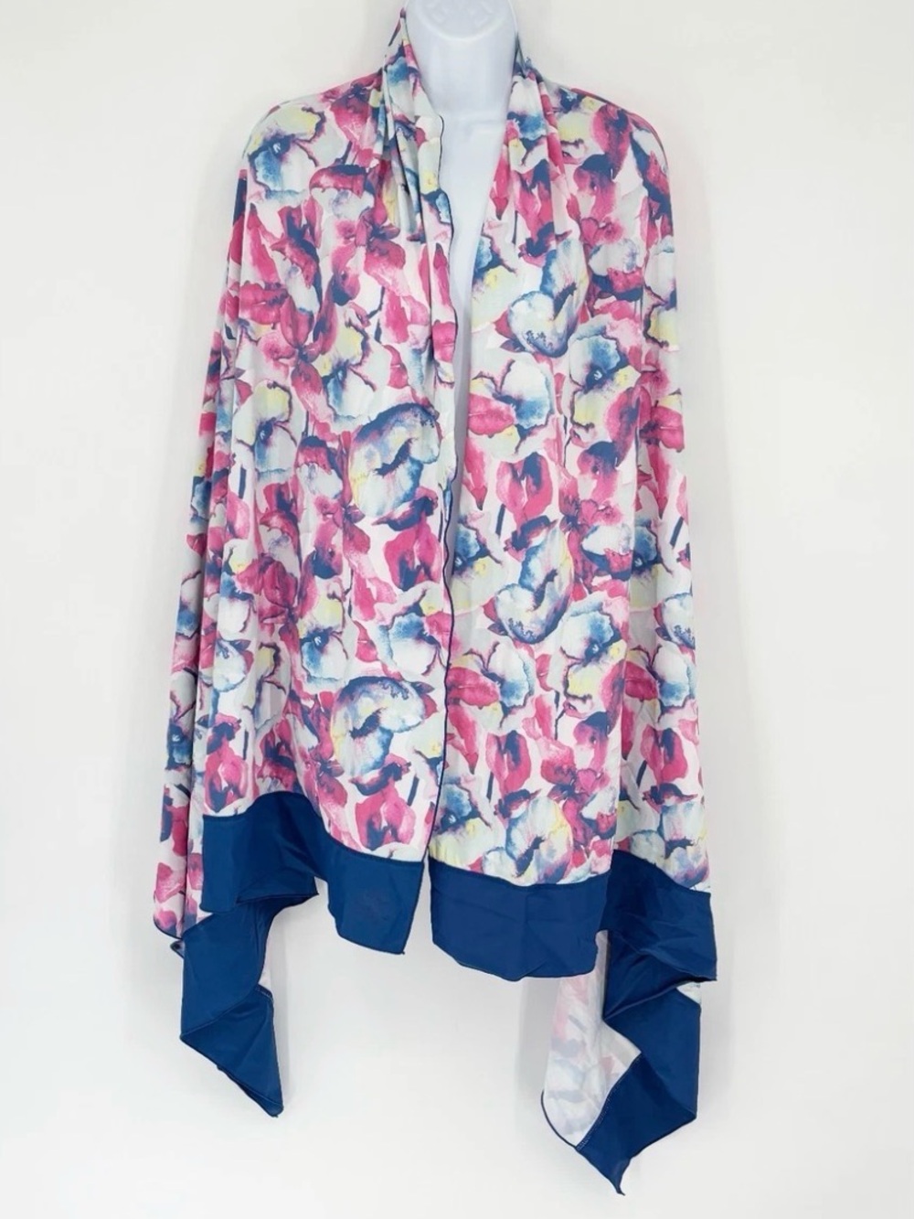 Floral Beach Coverup Shawl with UV Protection